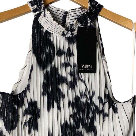 WHBM Dress NWT Size 18 Sleeveless Halter Midi Length Pleat Accordion Whimsgoth - Picture 4 of 10